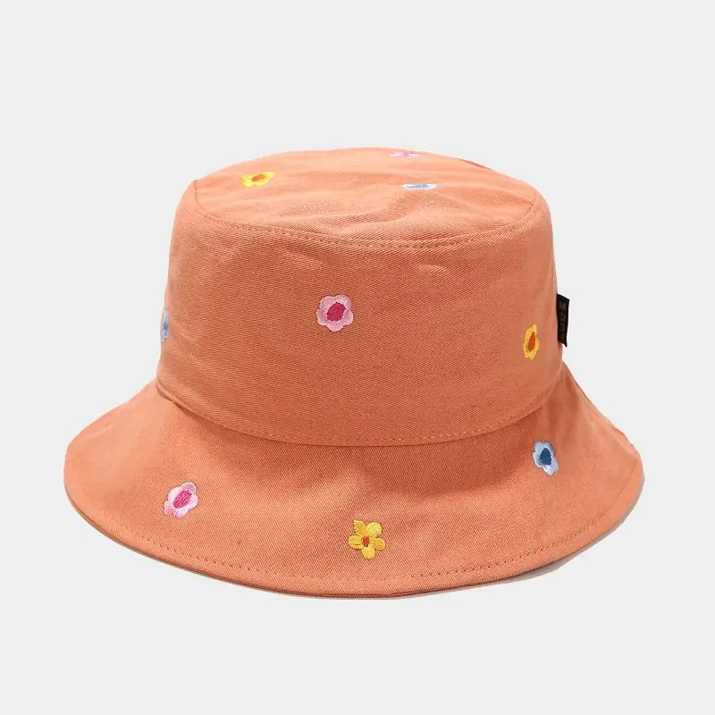 コットンフラワー刺繍バケットハット