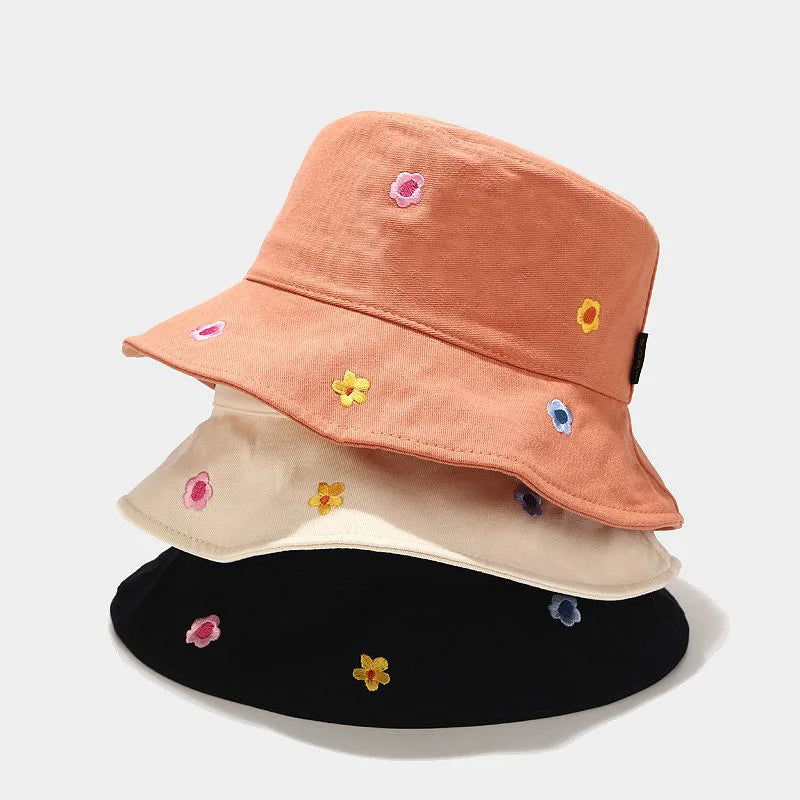 コットンフラワー刺繍バケットハット