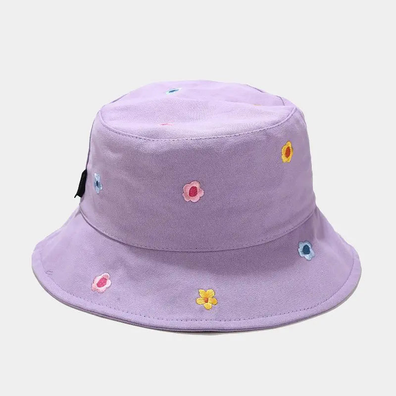 コットンフラワー刺繍バケットハット