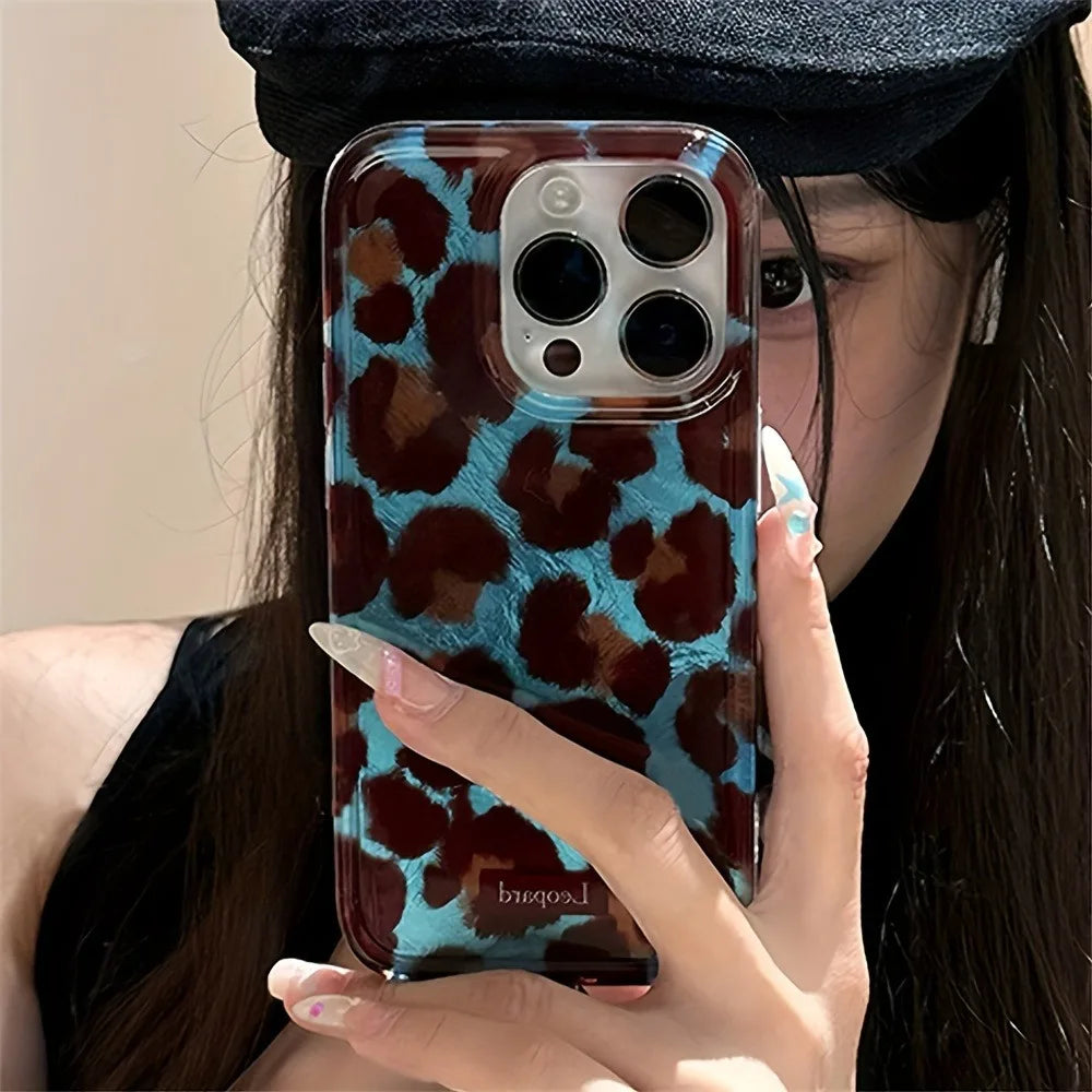 ヒョウ柄ソフトフォンケース