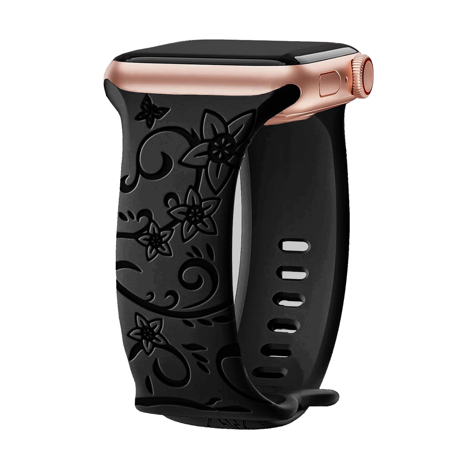 花柄刻印入りApple Watchバンド