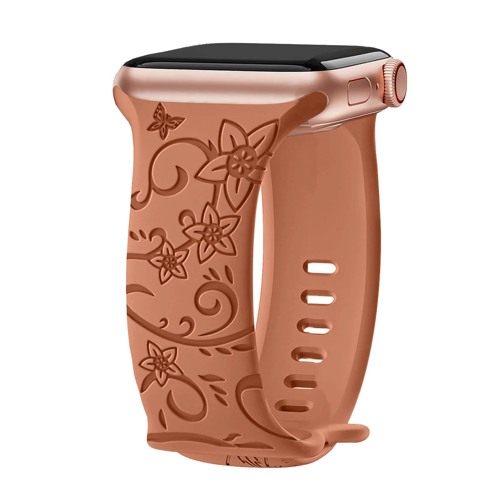 花柄刻印入りApple Watchバンド