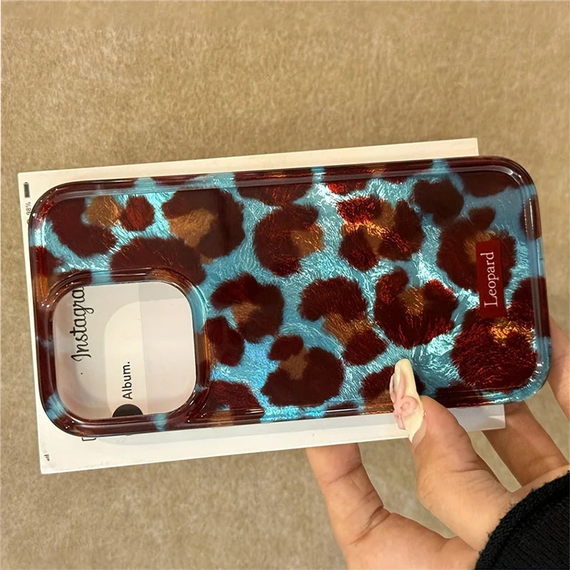 ヒョウ柄ソフトフォンケース