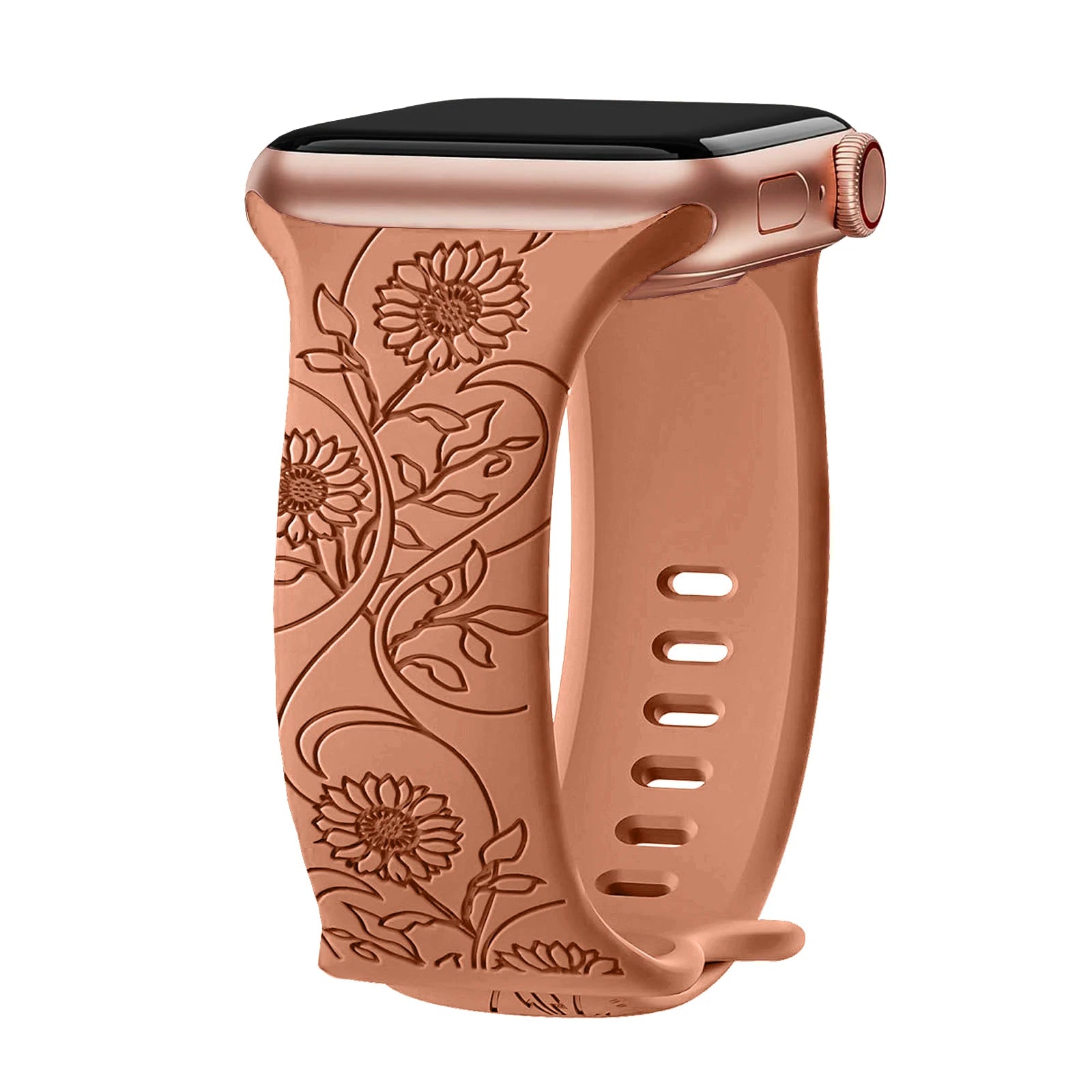 花柄刻印入りApple Watchバンド