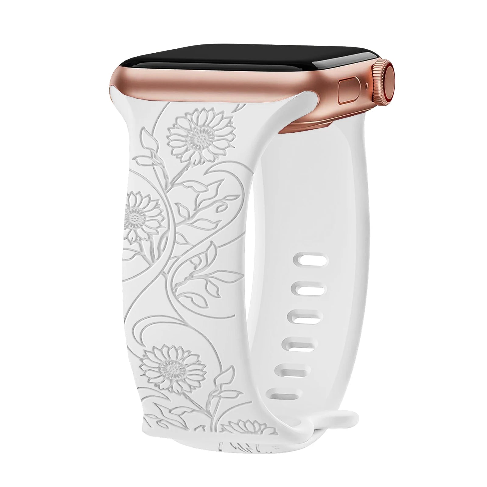 花柄刻印入りApple Watchバンド
