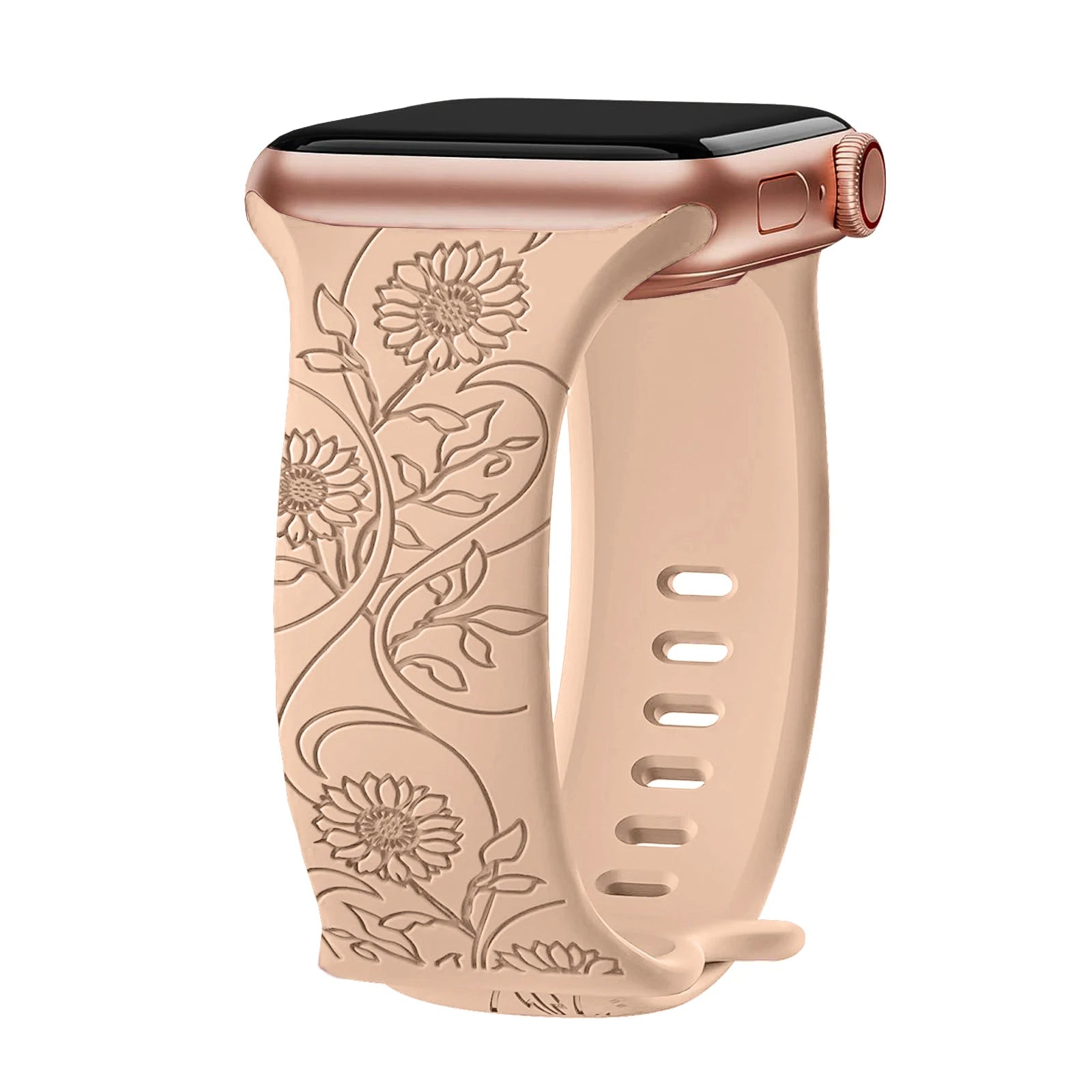 花柄刻印入りApple Watchバンド