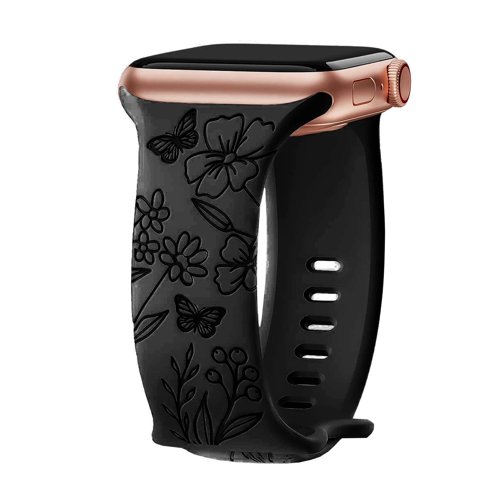 花柄刻印入りApple Watchバンド