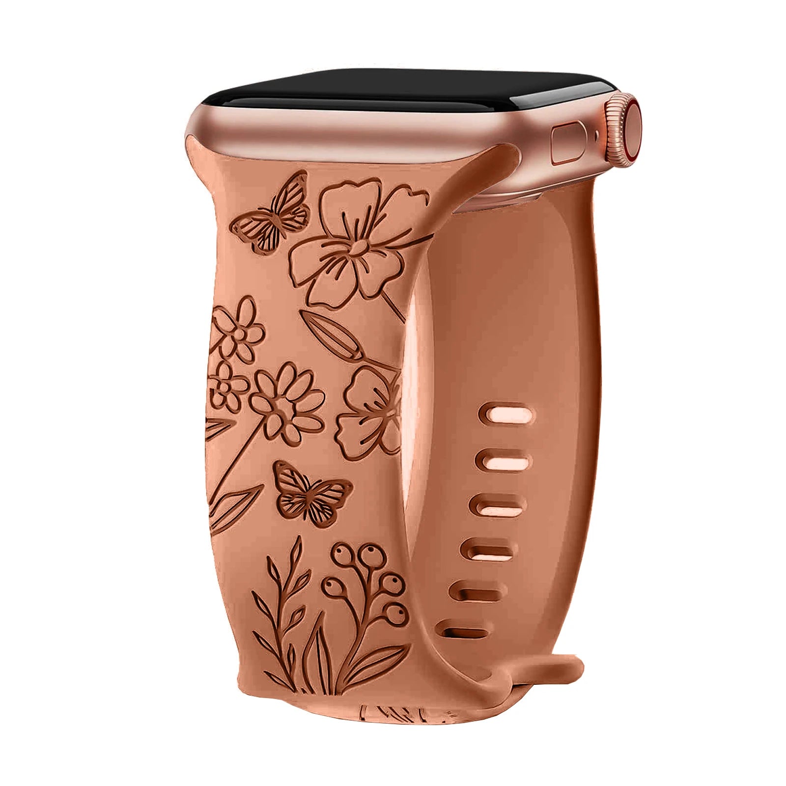 花柄刻印入りApple Watchバンド
